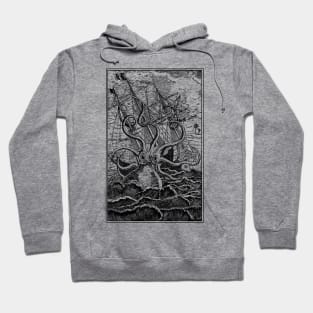 The Kraken's Fury: A Sea Monster Attacking a Ship Hoodie